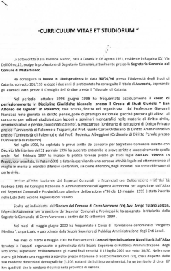 dott.ssa Rossana Manno: Curriculum Vitae