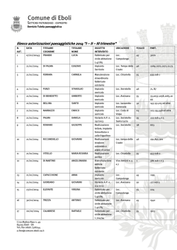 Elenco autorizzazioni paesaggistiche 2014