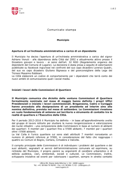 Seduta del 17 luglio 2014 Municipio di Lugano
