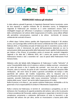 FEDERCASSE indossa gli stivaloni