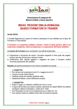 Bando Formatori - MIDAS Emilia Romagna