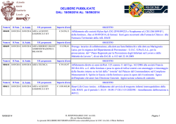 delibere pubblicate dal: 18/09/2014 al: 18/09/2014