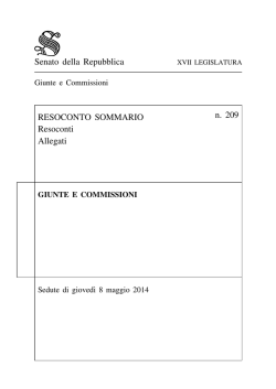 Senato della Repubblica RESOCONTO SOMMARIO Resoconti