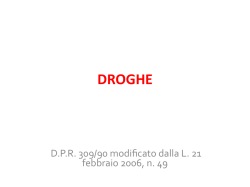 la legge e le sostenze stupefacenti