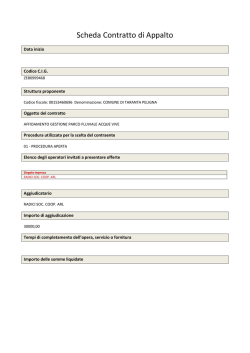 Elenco contratti - Gazzetta Amministrativa