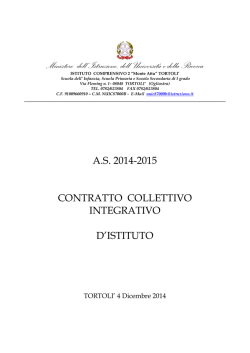 contrattazione 2014-2015 - Istituto Comprensivo n.2 Tortolì