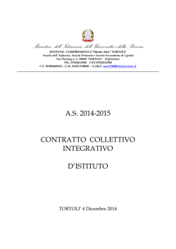 contrattazione 2014-2015 - Istituto Comprensivo n.2 Tortol&igrave;