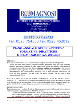 piano annuale delle attivita