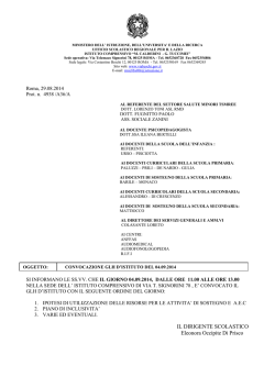 IL DIRIGENTE SCOLASTICO Eleonora Occipite Di Prisco