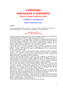 EMATOLOGIE A CONFRONTO