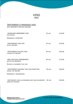 trattamenti e massaggi viso - Wellness Spa Cesena, Il tuo rifugio oggi