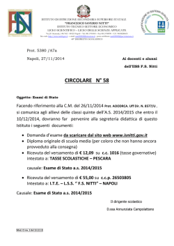 CIRCOLARE N&deg; 58