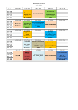 Percorsi Abilitanti Speciali a.a. 2013/2014 Orario LUN 5 MAG MAR