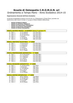 Scarica PDF - Scuola di Osteopatia CROMON