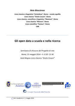 Seminario di chiusura - Liceo Giulio Cesare