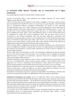La revisione delle Norme Tecniche per le