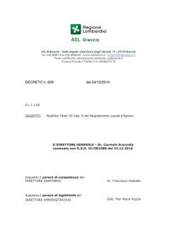 Modifica titolo III cap. X del Regolamento Locale d