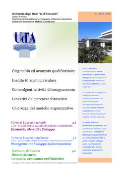 Brochure 2014/15 - Metodi quantitativi e teoria economica