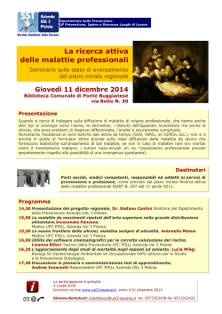 mal prof - Azienda USL 3 Pistoia