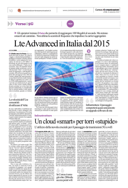 Lte Advanced in Italia dal 2015