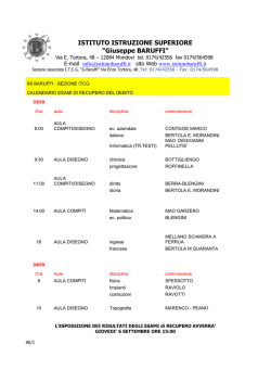 ISTITUTO ISTRUZIONE SUPERIORE &ldquo;Giuseppe BARUFFI&rdquo;