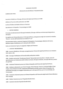Curriculum Vitae - Clinica Barbantini
