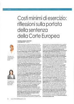 * Studio Lca - Lega Colucci e Associati, Socio ** Studio Lca -