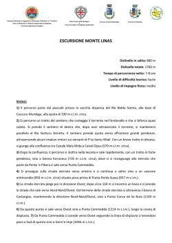 ESCURSIONE MONTE LINAS