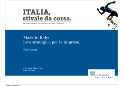 Made in Italy: leva strategica per le imprese.