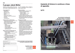 Impianto di tintura in continuo e linea di appretto MFR