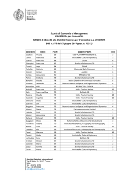 Scuola di Economia e Management - Universit&agrave; degli Studi di Firenze