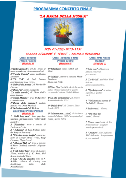 PROGRAMMA CONCERTO FINALE