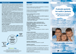 Il piccolo paziente tra realt&agrave; e fantasia