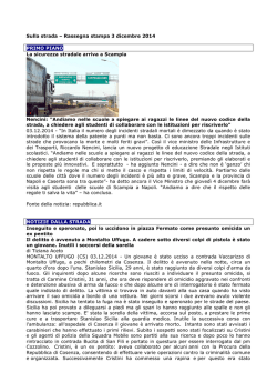 Leggi la rassegna del 3 dicembre 2014