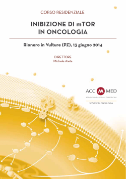 INIBIZIONE DI mTOR IN ONCOLOGIA