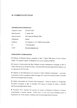 curriculum Dott.ssa Liuzzo Lina