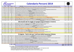 Calendario Percorsi 2014