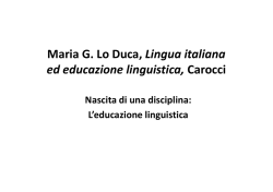 Lo Duca, Lingua italiana ed educazione linguistica - roberto