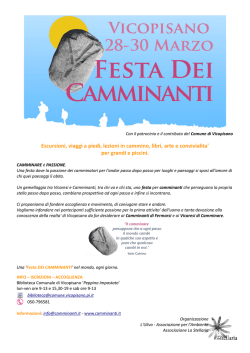 Escursioni, viaggi a piedi, lezioni in cammino, libri, arte e