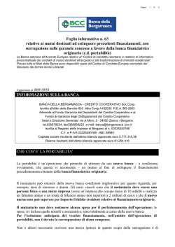 63 Surroga mutui - Banca della Bergamasca