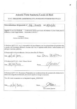 Determinazione dirigenziale 11&deg; /D.A.F.I. del 16Q (,1 Q 4