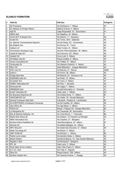 ELENCO FORNITORI - Centro Studi PIM