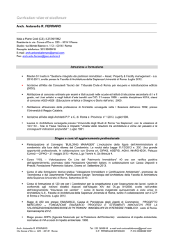 CurrIculum vitae et studiorum