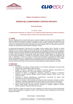 Piano degli studi - Universit&agrave; Telematica Unitelma Sapienza