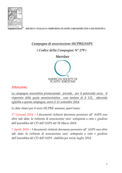 Campagna di associazione SICPRE/ASPS