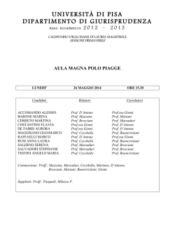 Calendario LMG MAGGIO 2014