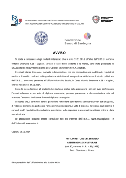 AVVISO - Università degli studi di Cagliari.