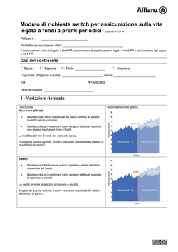 Modulo di richiesta switch per assicurazione sulla vita