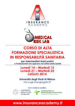 CORSO DI ALTA FORMAZIONE SPECIALISTICA IN