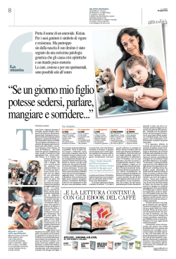 Se un giorno mio figlio potesse sedersi, parlare, mangiare e